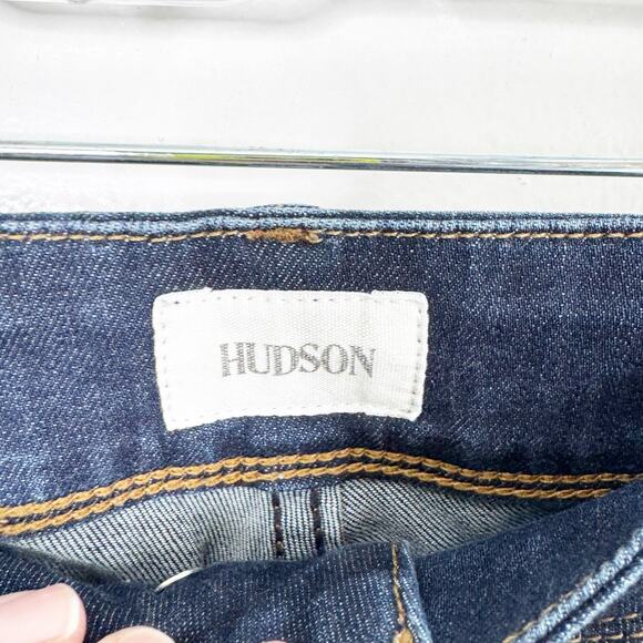 Hudson Beth Baby Boot Cut Jeans Dark Wash Mid Rise Size 32 Y2K Style Color MUDR - Picture 2 of 16